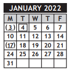 District School Academic Calendar for Earhart Environ Magnet Elem for January 2022