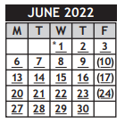District School Academic Calendar for Colvin Elem for June 2022