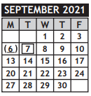 District School Academic Calendar for White Elem for September 2021