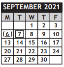 District School Academic Calendar for Curtis Middle School for September 2021