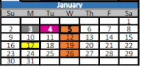 District School Academic Calendar for Wills Point Middle for January 2022