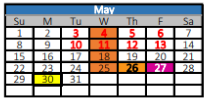 District School Academic Calendar for Wills Point Junior High for May 2022
