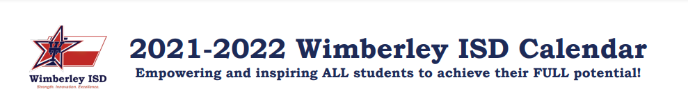 District School Academic Calendar for Wimberley High School