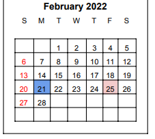 District School Academic Calendar for Lake Country Learning Center for February 2022