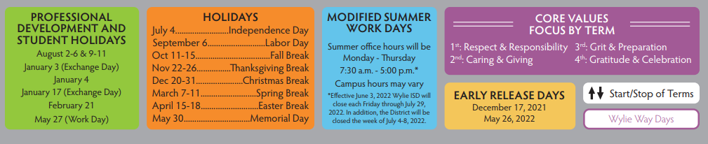 District School Academic Calendar Key for Mcmillan Junior High School