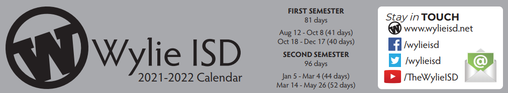 District School Academic Calendar for Burnett Junior High School