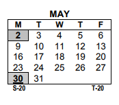 District School Academic Calendar for Montessori School 27 for May 2022