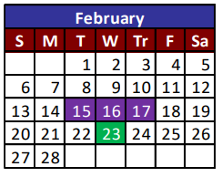 District School Academic Calendar for Cesar Chavez Middle School for February 2022