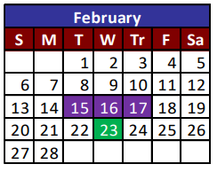 District School Academic Calendar for Desert View Middle School for February 2022