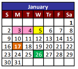 District School Academic Calendar for Marian Manor Elementary for January 2022