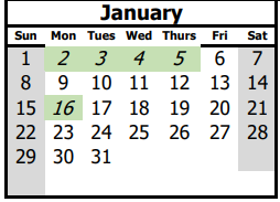 District School Academic Calendar for Georgia O'keeffe Ele for January 2023