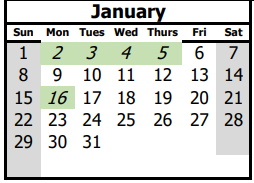 District School Academic Calendar for Manzano High for January 2023