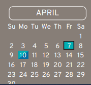 District School Academic Calendar for Calvert Elementary for April 2023