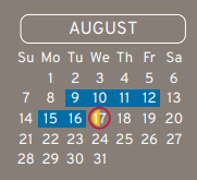 District School Academic Calendar for Sammons Elementary School for August 2022
