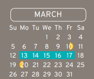 District School Academic Calendar for Oleson Elementary for March 2023