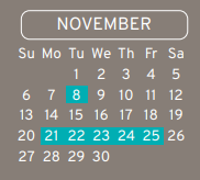 District School Academic Calendar for Calvert Elementary for November 2022