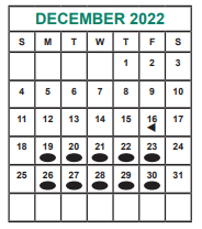 District School Academic Calendar for Elsik High School for December 2022