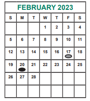 District School Academic Calendar for O'donnell Middle for February 2023