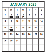 District School Academic Calendar for Alief Isd J J A E P for January 2023