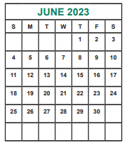 District School Academic Calendar for Elsik High School for June 2023