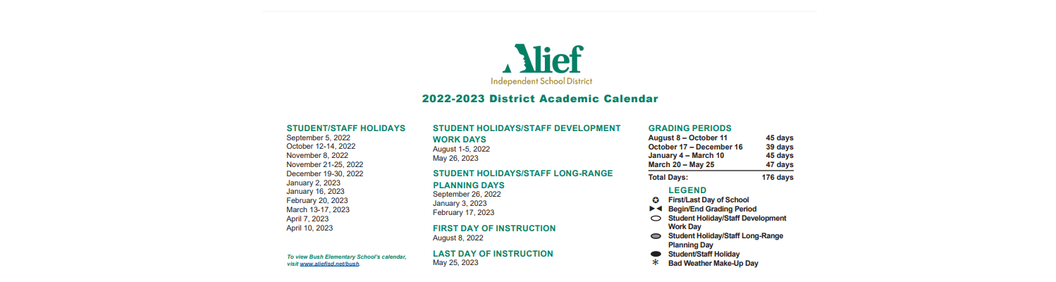 District School Academic Calendar Key for Miller Intermediate