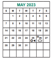 District School Academic Calendar for Alief Isd J J A E P for May 2023