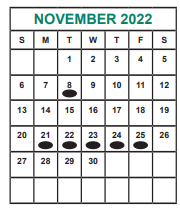 District School Academic Calendar for Chancellor Elementary School for November 2022