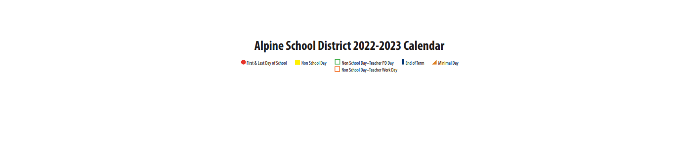 District School Academic Calendar Key for Vineyard School