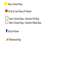 District School Academic Calendar Legend for Eaglecrest School