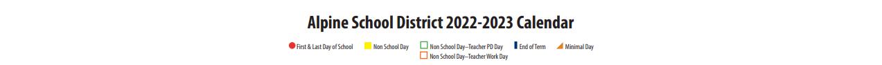 District School Academic Calendar for Cedar Valley School