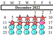 District School Academic Calendar for Assets for December 2022