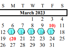 District School Academic Calendar for Alvin Elementary for March 2023