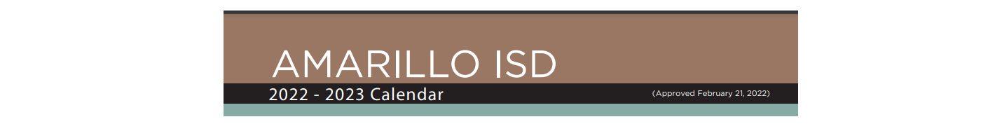 District School Academic Calendar for Amarillo Area Ctr For Advanced Lrn