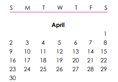 District School Academic Calendar for Gladys Wood Elementary for April 2023