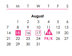 District School Academic Calendar for Winterberry Public School for August 2022