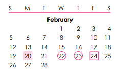 District School Academic Calendar for Susitna Elementary for February 2023