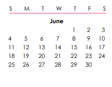 District School Academic Calendar for Kasuun Elementary for June 2023