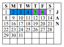 District School Academic Calendar for Underwood Elem for January 2023