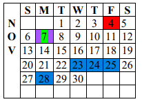 District School Academic Calendar for Underwood Elem for November 2022