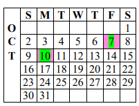 District School Academic Calendar for San Andres Elem for October 2022