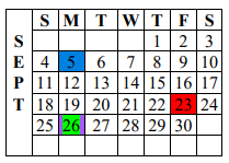 District School Academic Calendar for Clearfork Elementary for September 2022