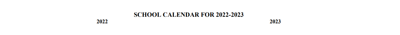 District School Academic Calendar for Clearfork Elementary