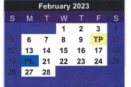 District School Academic Calendar for Brazoria Co Juvenile Detention for February 2023