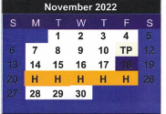 District School Academic Calendar for Brazoria Co Alter Ed Ctr for November 2022