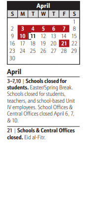 District School Academic Calendar for Millersville Elementary for April 2023