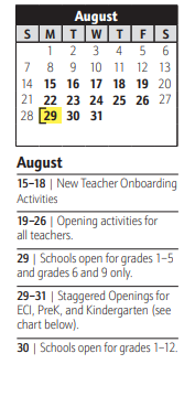 District School Academic Calendar for Jessup Elementary for August 2022