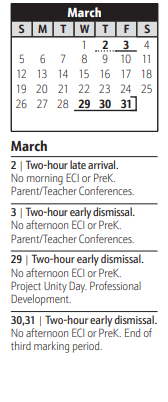 District School Academic Calendar for Davidsonville Elementary for March 2023