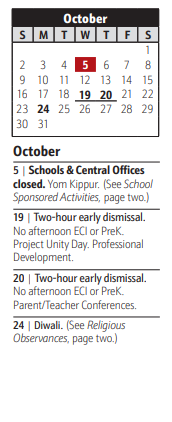 District School Academic Calendar for Southern Senior High for October 2022
