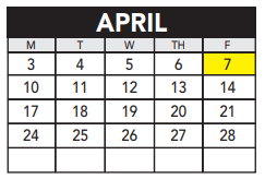 District School Academic Calendar for Peter Enich Kindergarten Center for April 2023