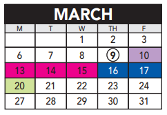 District School Academic Calendar for Peter Enich Kindergarten Center for March 2023